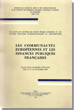 Les Communautés Européennes et les Finances Publiques Françaises